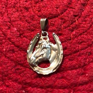 Sterling silver horse shoe charm